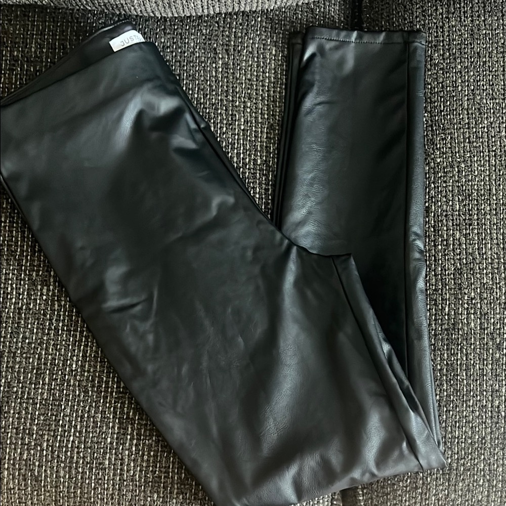 Black Faux Leather Leggings